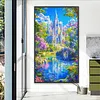 Kit de peinture diamant&eacute;e Castle 5d &agrave; perceuse ronde compl&egrave;te DIY pour adultes 40x70cm
