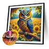 Diamond Painting-5D Full Round Drill Owl(40x40cm)
