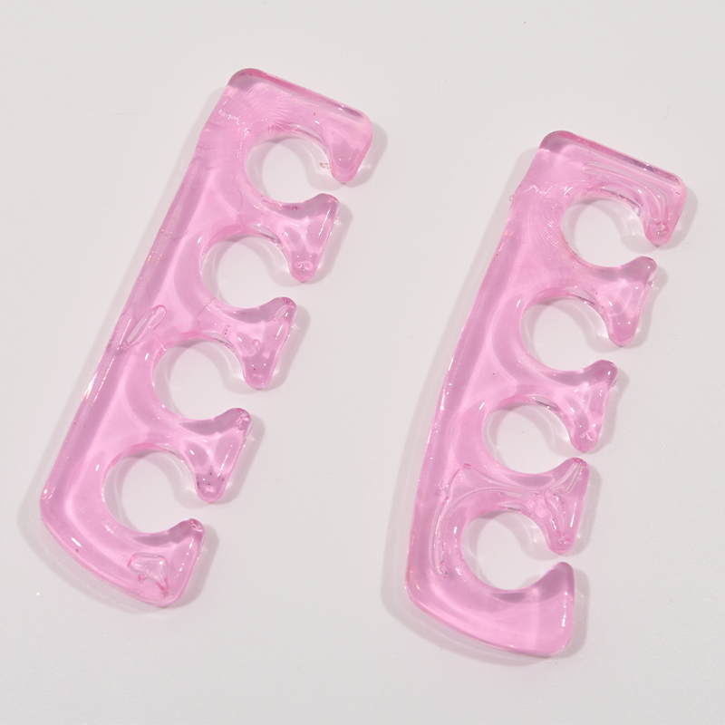 Bonushow 2pcs Soft Silicone Finger Toe Separator Manicure Pedicure Separator Flexible Nails Finger Spacer Separation Straighteners Tools