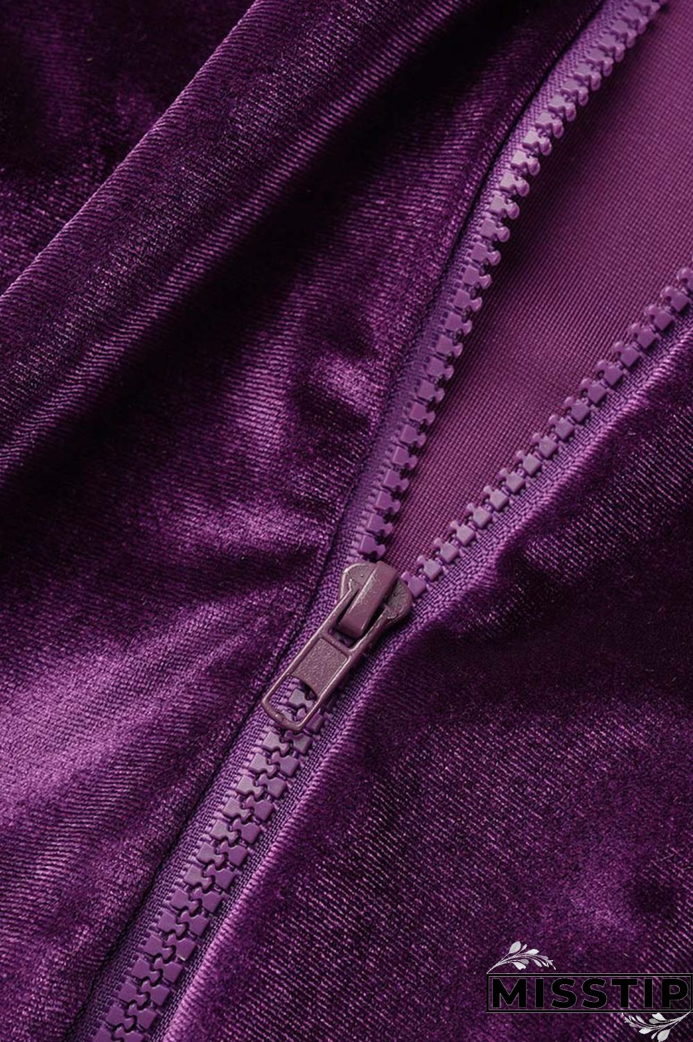 Rose Red Casual Solid Patchwork Zipper Hooded Collar Long Sleeve Two Pieces