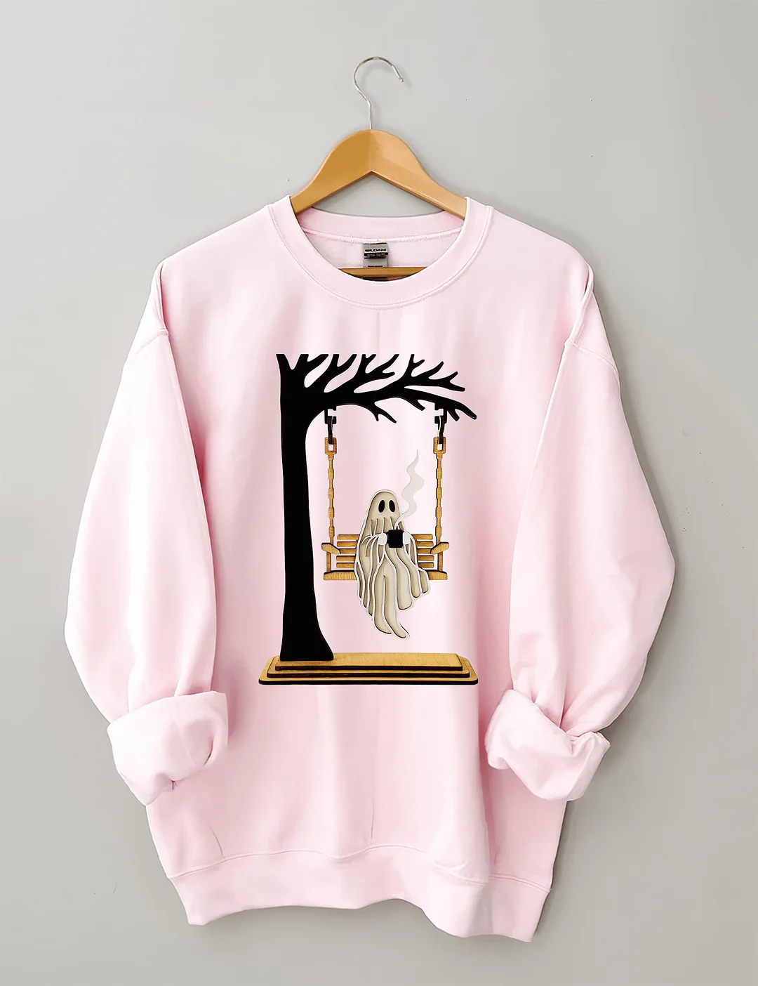 Chilling Ghost On Swing Sweatshirt