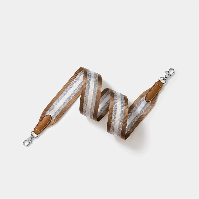 Cowhide Leather Wax Line Stripe Bag Strap