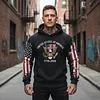 Men's Vintage 250th Anniversary American Flag Eagle Print Pocket Hoodie by Inlyline