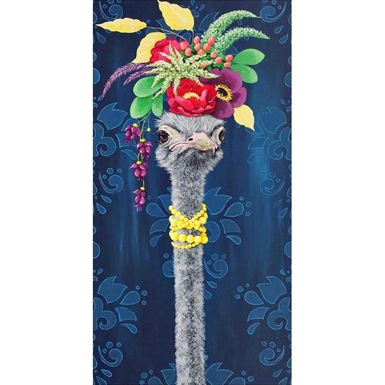 Ostrich - Full Round Drill Diamond Painting - 30x60cm(Canvas)