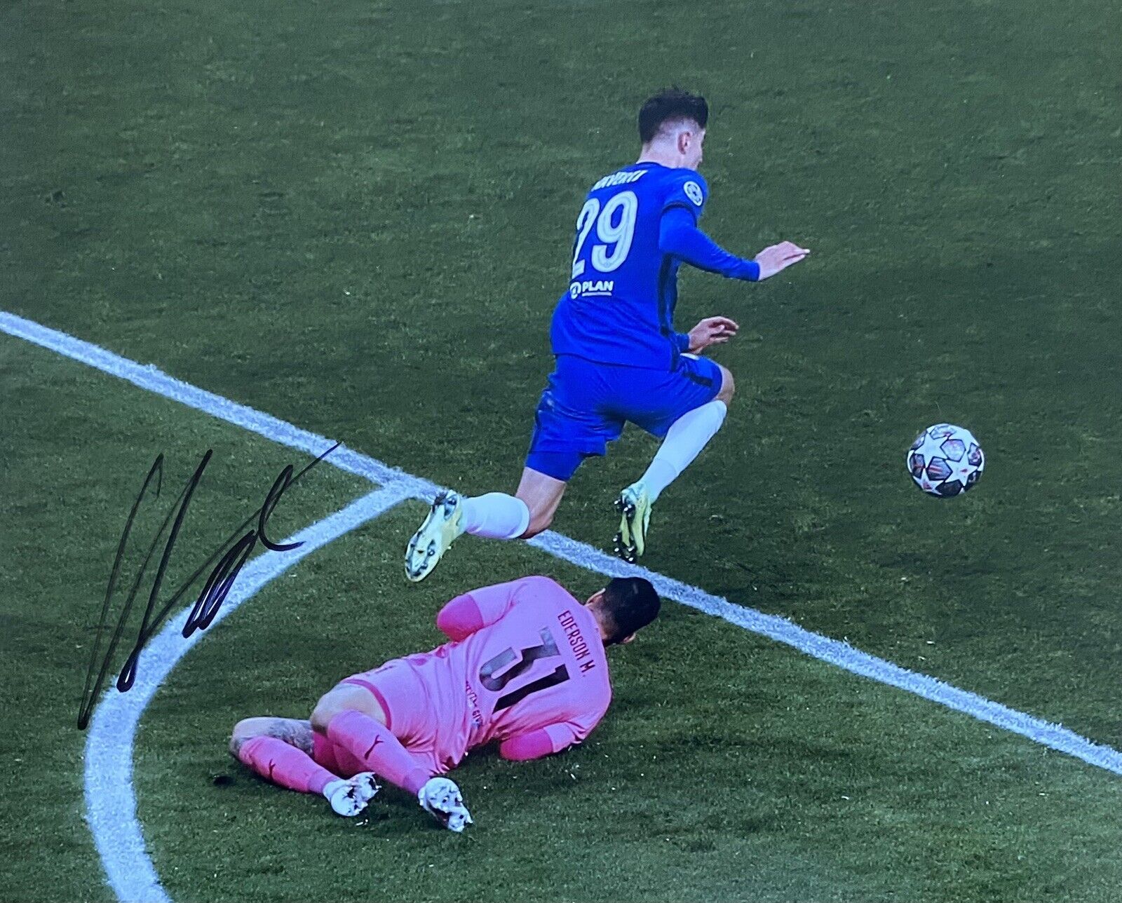 Kai Havertz Genuine Signed Chelsea 10x8 Photo Poster painting, See Proof