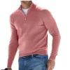 New Long Sleeve V-Neck Zipper Casual Sweater