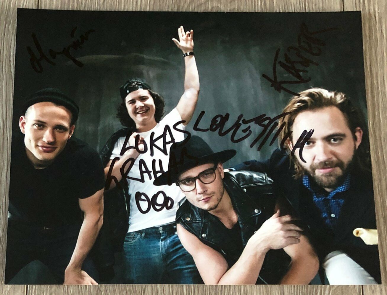 LUKAS GRAHAM BAND SIGNED AUTOGRAPH 8x10 Photo Poster painting C w/PROOF SIGNED BY ALL 4 MEMBERS