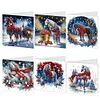 6Pcs Weihnachtspferd - 5d DIY Handwerk Gru&szlig;karte