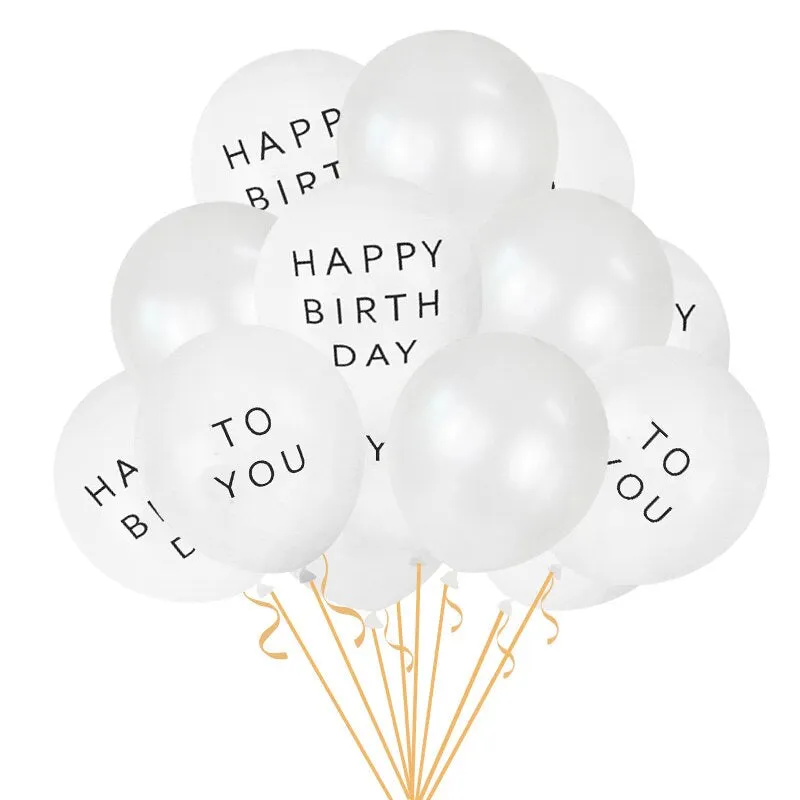 1Set Happy Birthday To You Letter Latex Confetti Balloon Adult Kids Birthday Party Decoration Wedding Baby Shower Helium Balloon