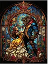 Beauty Beast Glass Painting-Paint By Numbers Acrylic Painting 30*40CM(HOT)