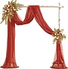 6/10FT Soft Chiffon Wedding Event Arch Curtains Table Runners