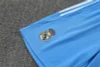 Real Madrid 25-26 Short-sleeve Tracksuit White with light blue Chandal