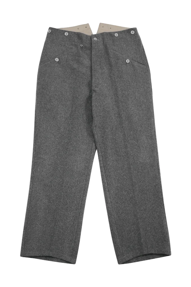   Elite German Stone Grey Wool Trousers German-Uniform