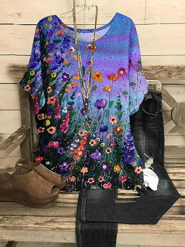 Women's Floral Print Casual Top