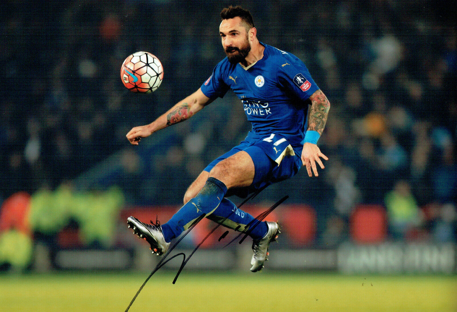 Marcin WASILEWSKI Leicester City & Poland Signed Autograph 12x8 Photo Poster painting AFTAL COA