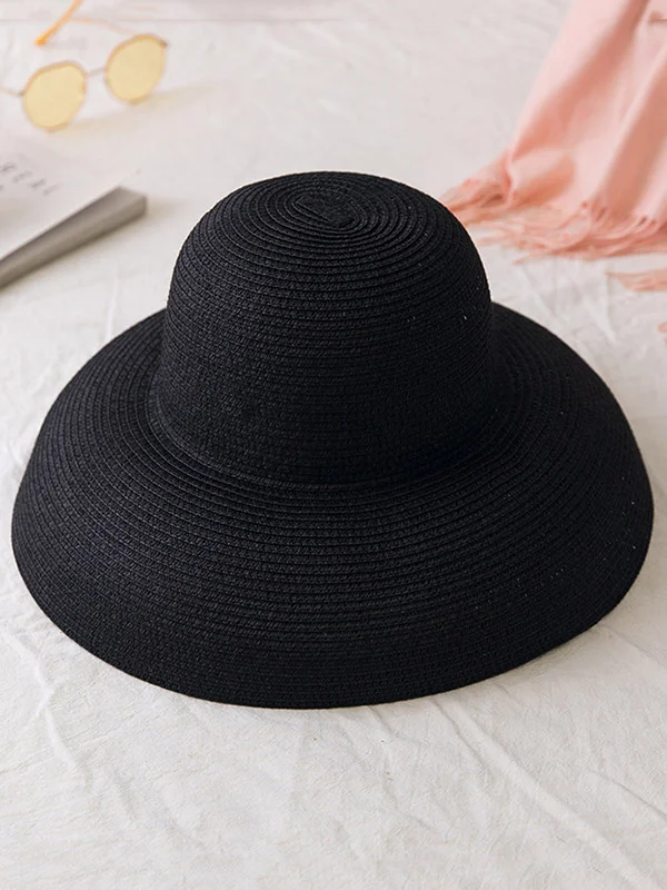 Leisure Long-Brim Sun-Protection Straw Hat