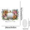 DIY Diamonds Painting Special Shaped Crystal Drill Crafts Mirror Desk Ornament Decor Kit(Flower)