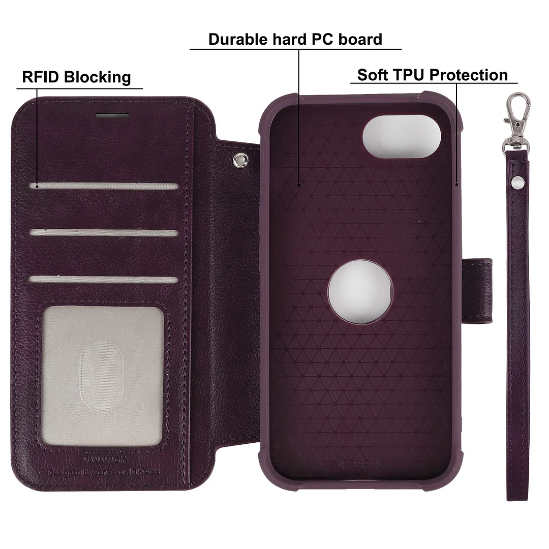 VANAVAGY Compatible for iPhone 16e Wallet Case for Magsafe Wireless Charging