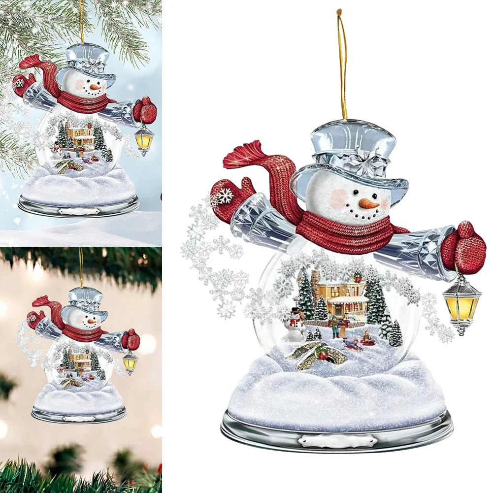Christmas Car Backpack Pendant Small Snowman Tree Hanging Ornaments Party Favors