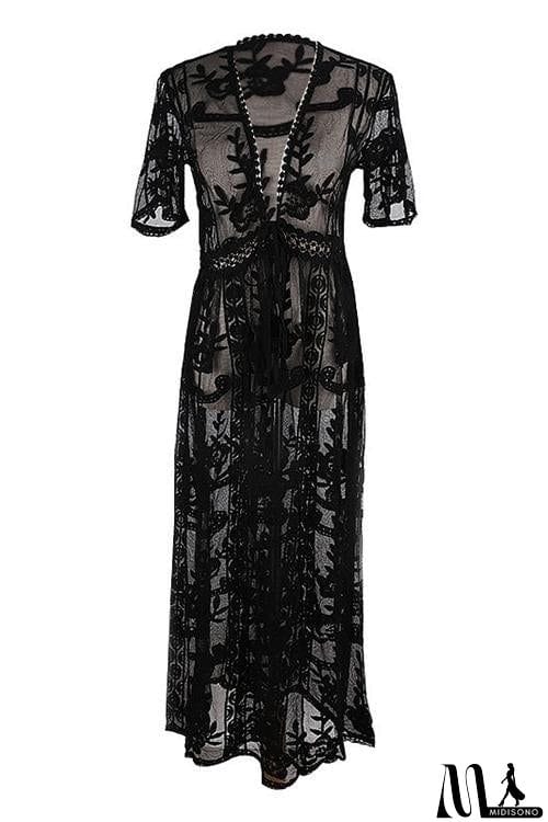 MidiSono - See Though Lace Cardigan
