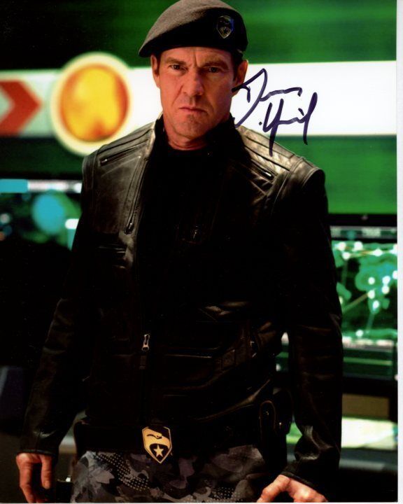 DENNIS QUAID Signed Autographed G.I. JOE RISE OF COBRA GENERAL HAWK Photo Poster painting