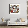 (US Only)Nativity Cross Stitch Kit 40x40cm DIY 14CT Thread Art Needlework White Fabric
