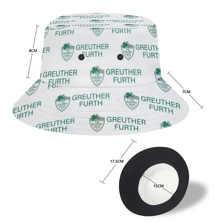 Greuther Fürth Karomuster Sommer Sonnenhut Reversible Bucket Hat