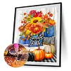 Diamond Painting-DIY Full Round Drill Pumpkin Sunflowers
