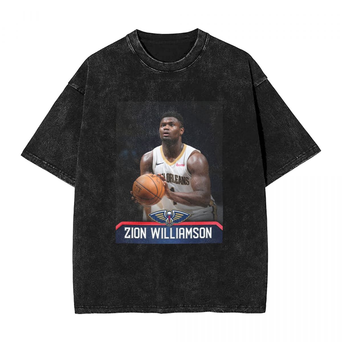 New Orleans Pelicans Zion Williamson 2021 GameStar Printed Vintage Men's Oversized T-Shirt