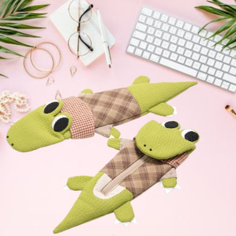 Cute Mr. Crocodile Pencil Case Template Set - With Tutorial