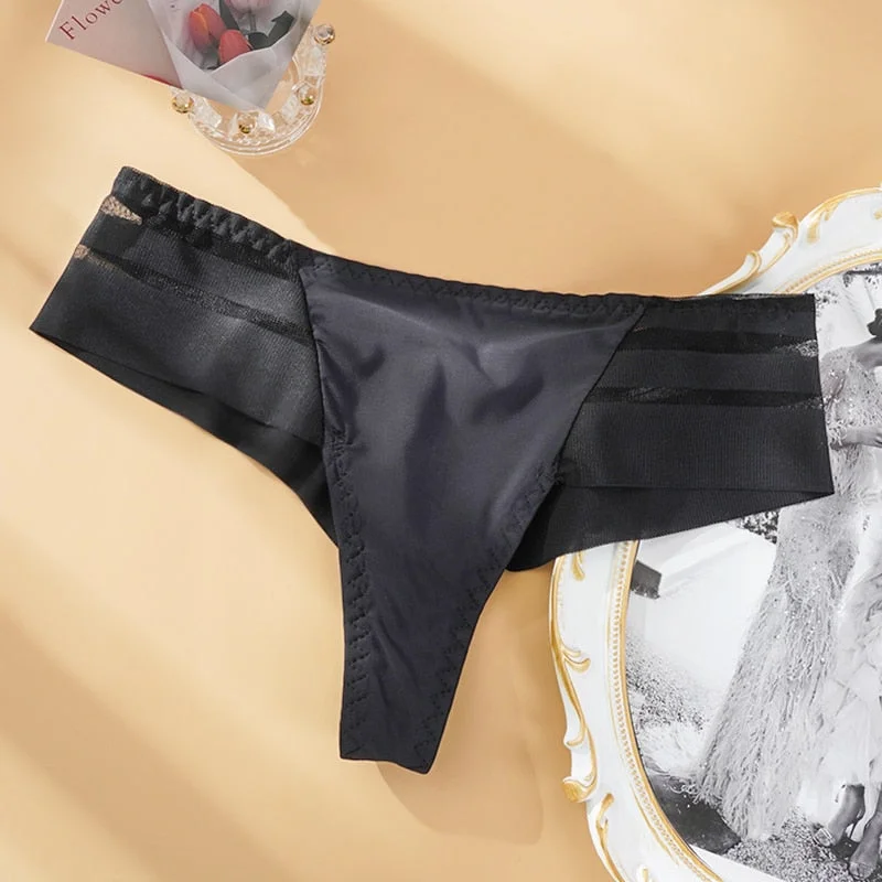 G-String Women's Panties Seamless Perspective Underwear Sexy Female See-Through Thongs Underpants Intimate Lingerie
