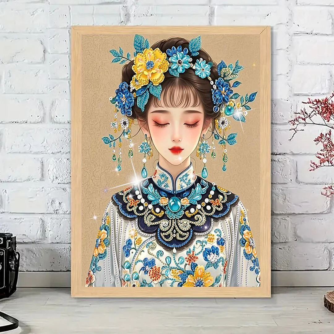 Diamond Painting - Partial Special Shaped Drill - Elegant Lady(Canvas|30x40cm)