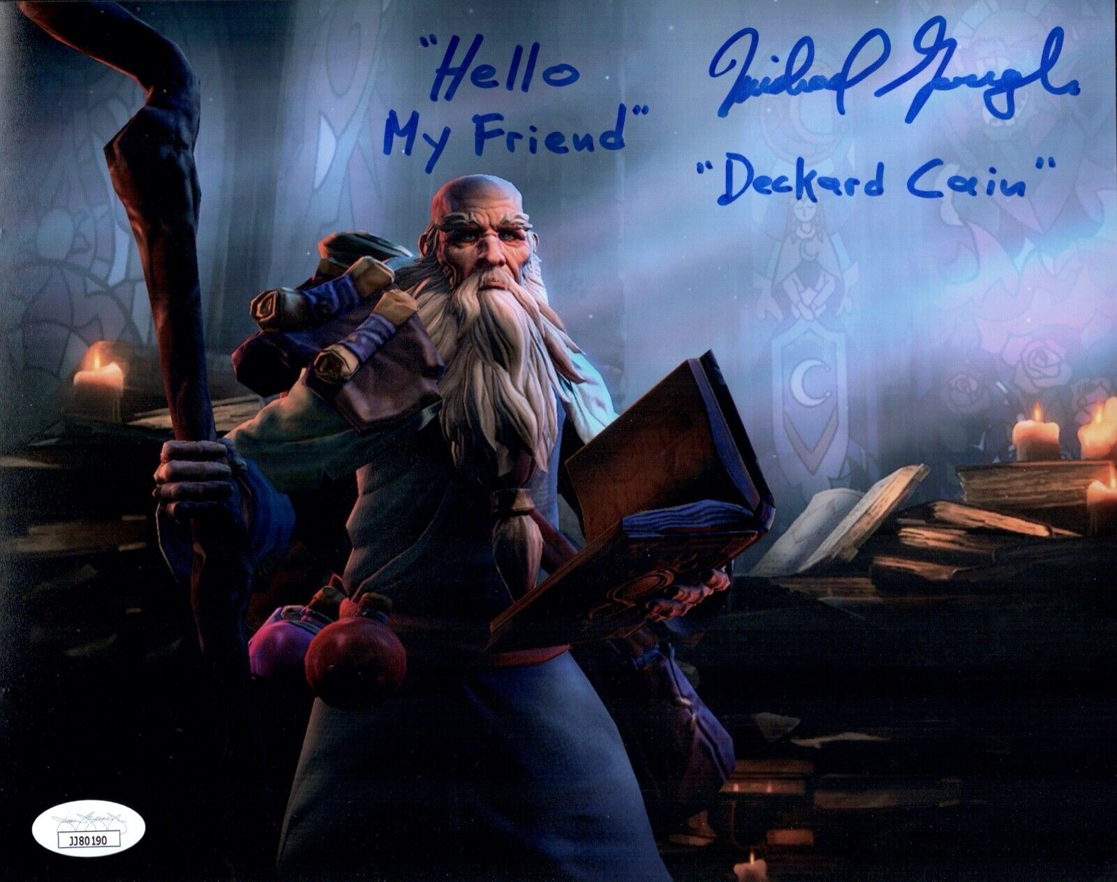 MICHAEL GOUGH Signed 8x10 Photo Poster painting DIABLO DECKARD CAIN Autograph COA JSA Cert