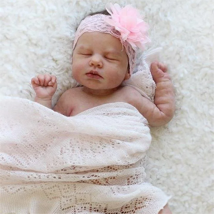 🎀12"&16" Flexible Waterproof Full Solid Silicone Real Baby Feeling Reborn Baby Doll Girl Ollie, Sweet Dreamly Baby By Rsgdolls®：Realistic Reborn Baby Dolls By Rsgdolls®