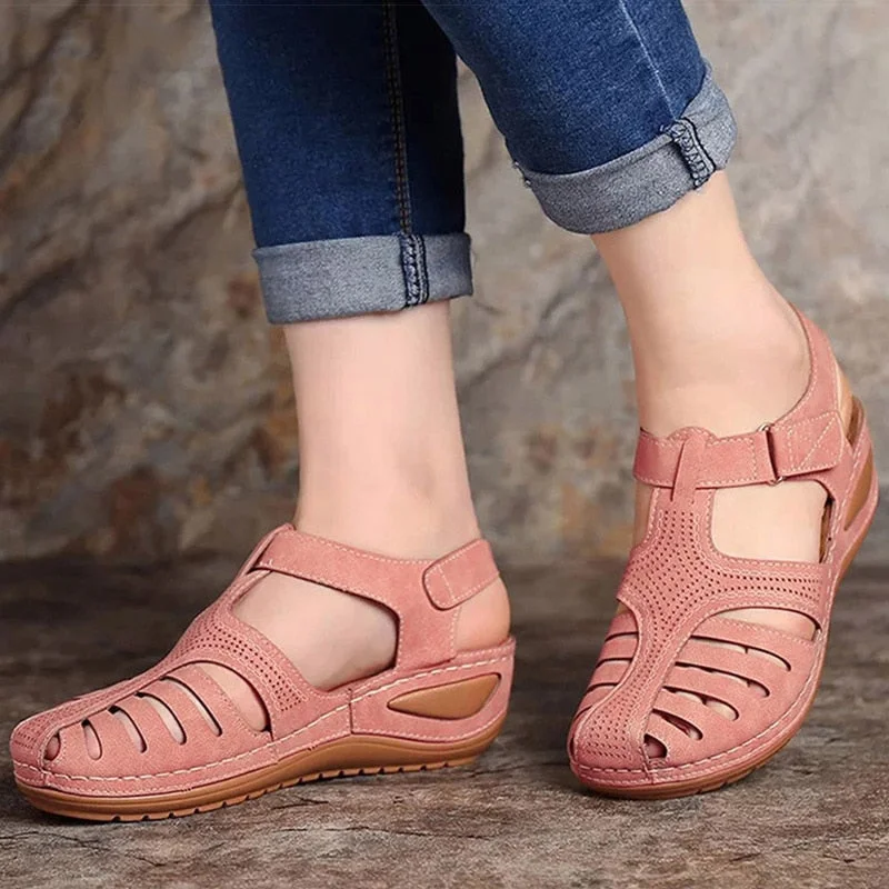 Vstacam Women Sandals Bohemian Style Summer Shoes For Women Summer Sandals With Heels Gladiator Sandalias Mujer Elegant Wedges Shoes