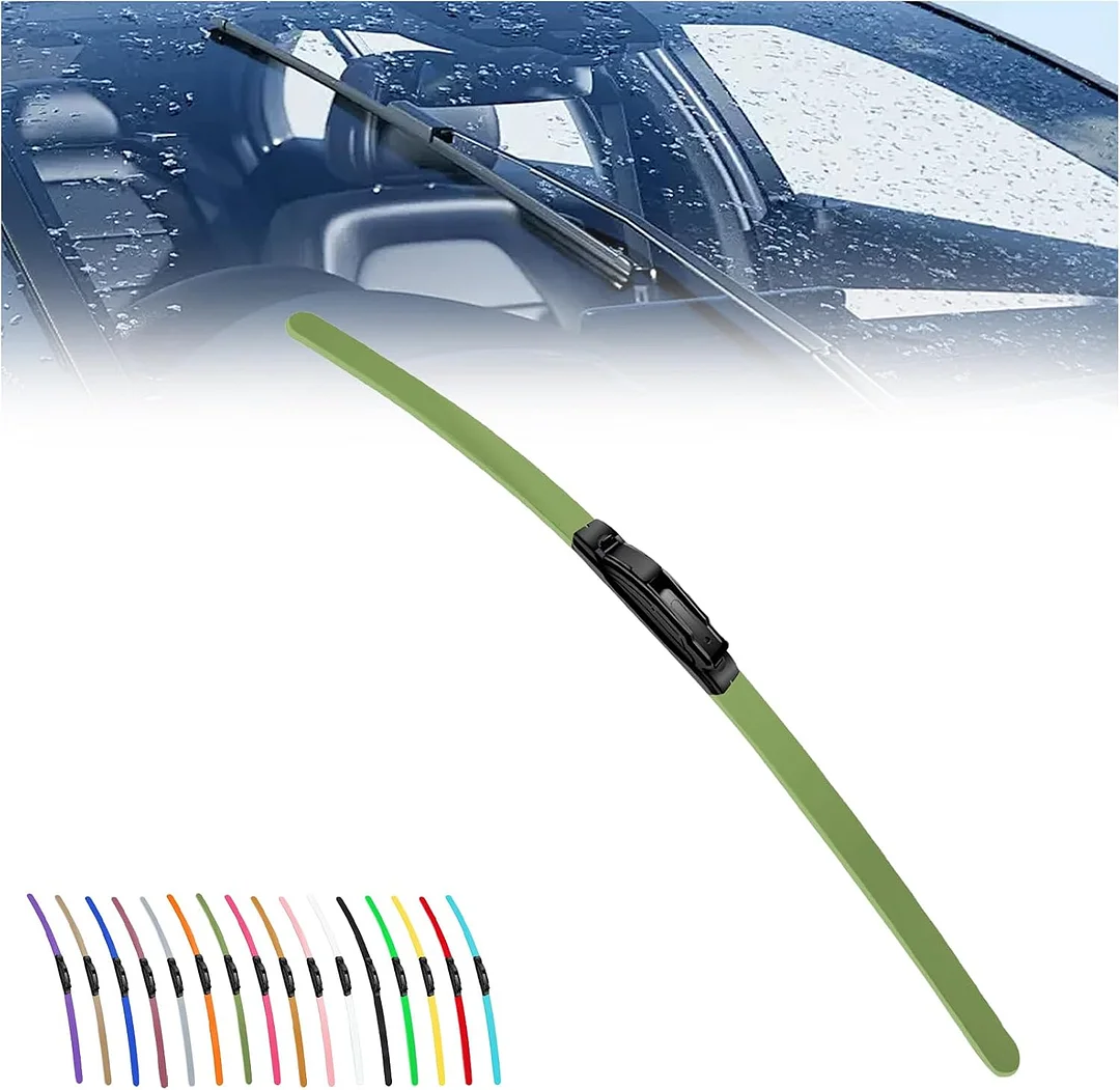  2025 New Colorful Boneless Silent Windshield Wipers  ,All Season Automotive Replacement Windshield Wipers Front Windshield Windshield Blade Window Wipers for Car 