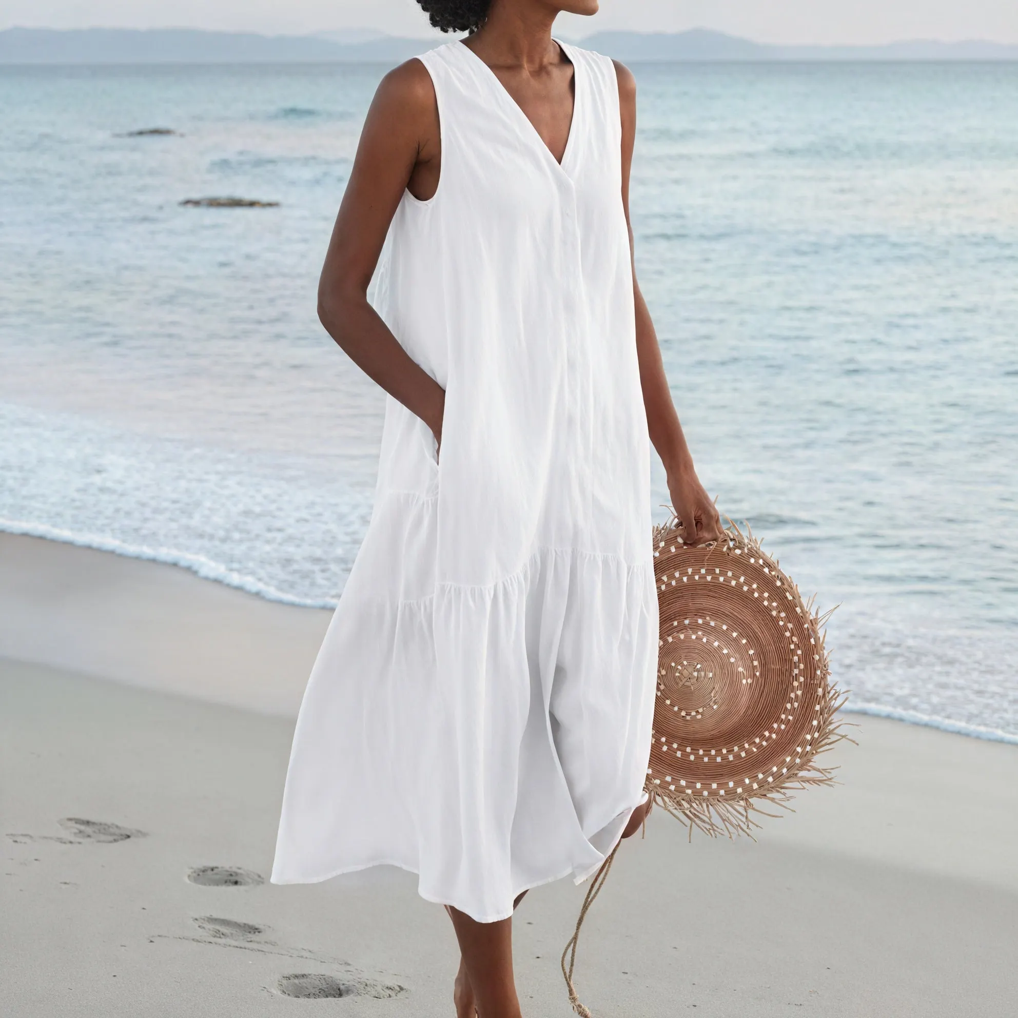 Sheila | Elegant Button-Down Summer Dress for Comfort and Style - Image 3
