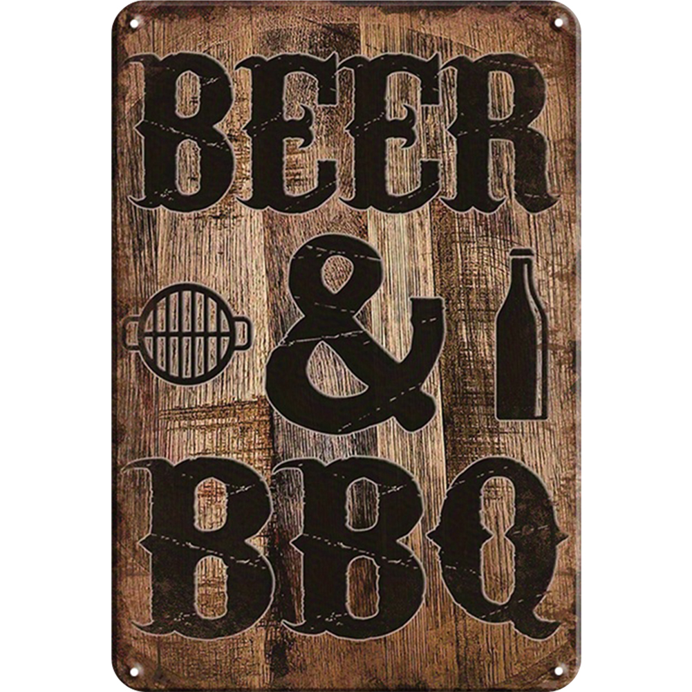 BEER & BBQ - Metal Tin Signs(8*12Inch/12*16Inch)