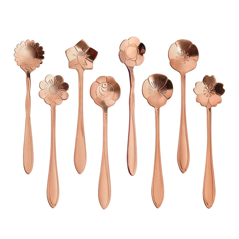 Vacation Flower Stainless Steel Spoon 1 Piece 1 Set