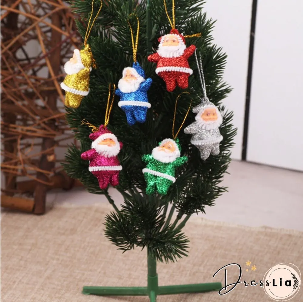 Pcs Mini Santa Claus Pendants Hanging Ornament Festival Xmas Decor Christmas Decorations