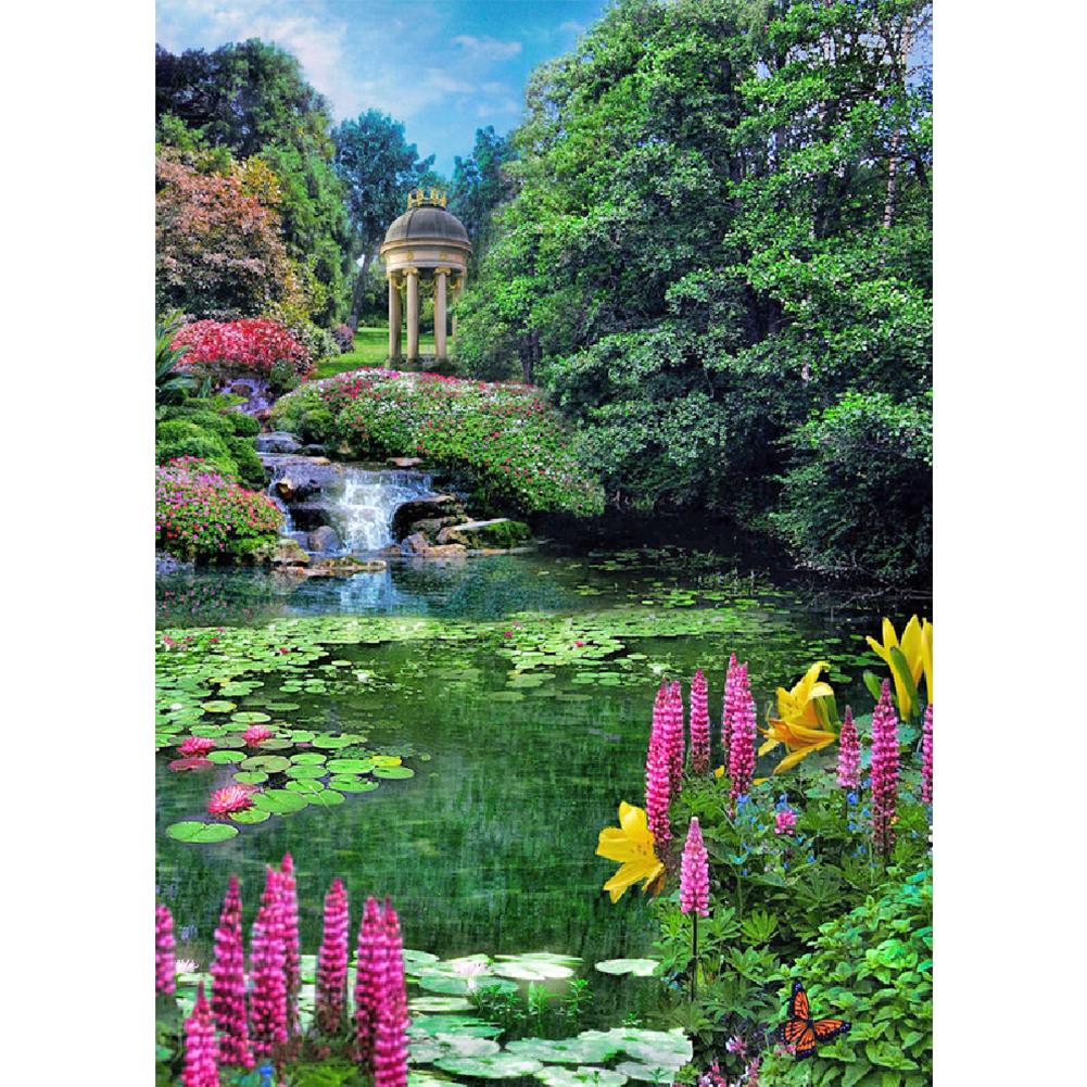 

Garden Lake - Round Drill Diamond Painting - 30x40cm, 501 Original