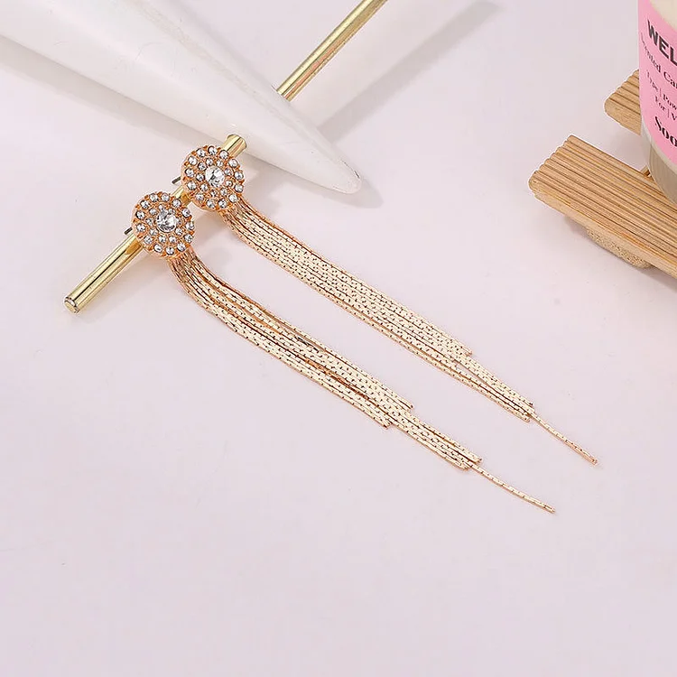 Elegant Solid Tassel Earrings