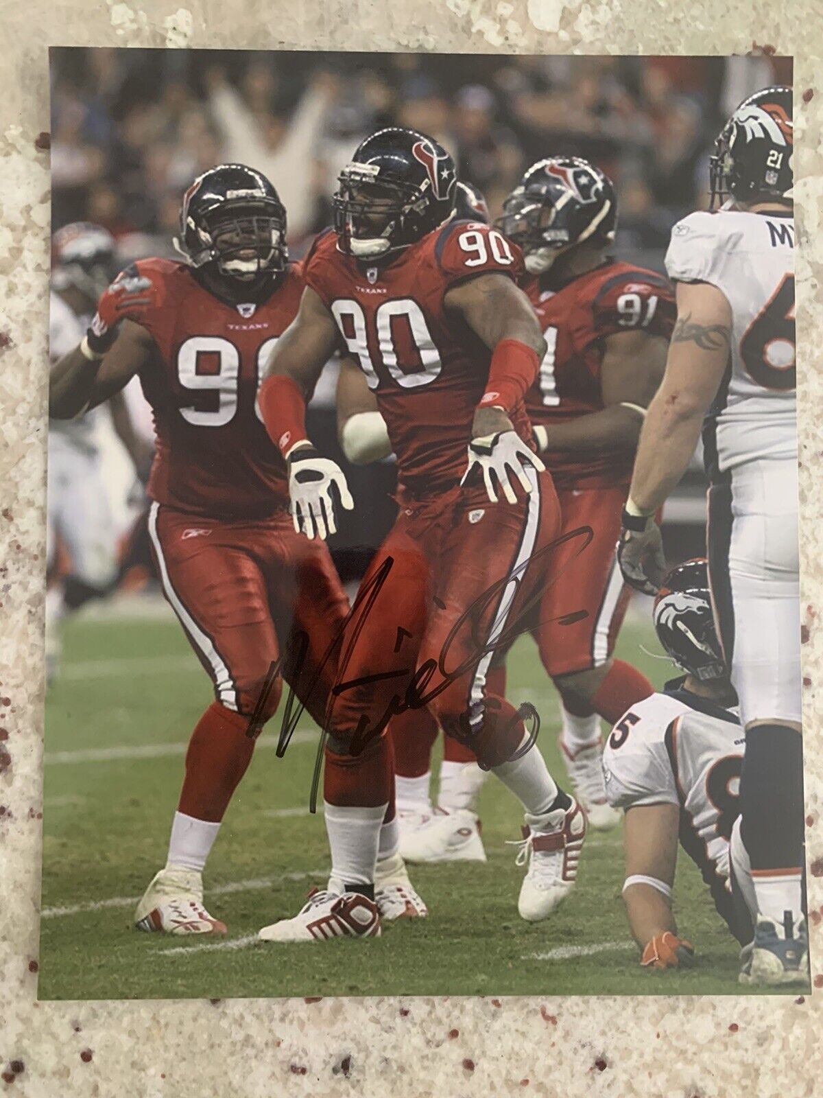 Mario Williams Signed 8x10 Photo Poster painting Houston Texans