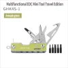 Multifunctional folding outdoor camping scissors screw set keychain Swiss Army knife