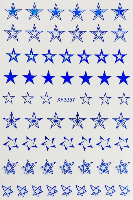 DIY Nail Art Stickers Star Light Manicure Design Accessories Back Glue Decoration Foil Nail Art Decor Designer Nail Stickers-Nail Inspo