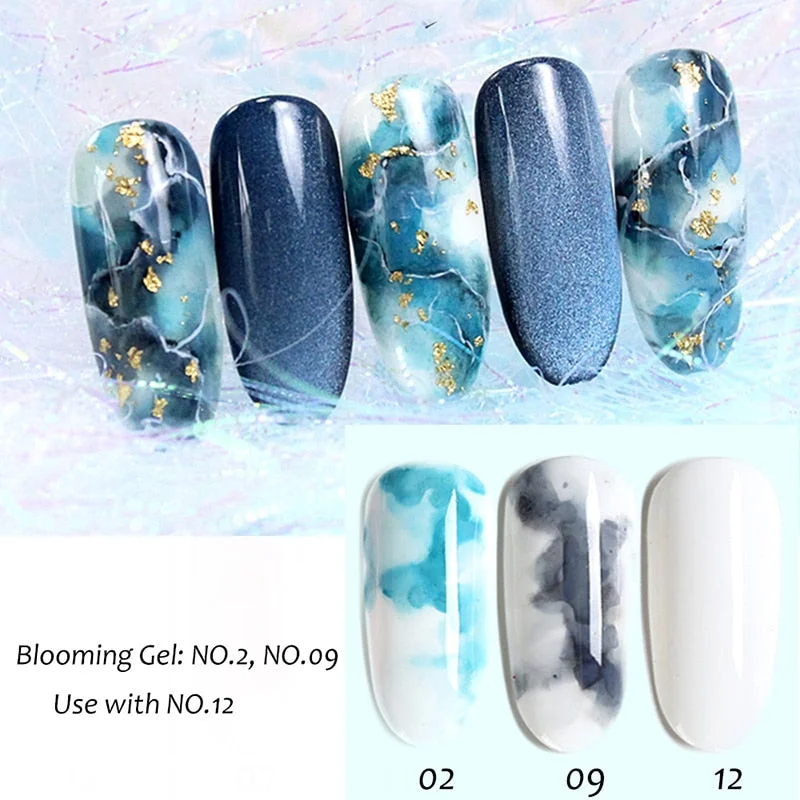 Marble Pattern Gradient Color Nail Polish Ink Smudges Lacquer Nail Art Nail Art Decoration Elegant Beautiful Nail Polish SANA889-Nail Inspo