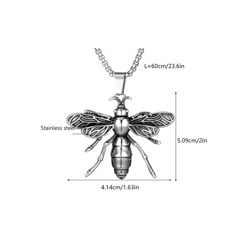 Hip-Hop Retro Punk Animal Eagle 304 Stainless Steel Polishing Inlay Acrylic Turquoise Men’s Pendant Necklace