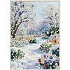 Diamond Painting-DIY Special Shaped Drill Pearl Painting Snow Scene(30x40cm)