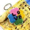 LOVE Beaded Counted Cross Stitch Ornament Kit Cross Stitch Bead Keychain 
