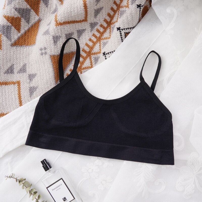 U-shaped Back Bra Tube Top Women Crop Top No Padded Wirefree Sexy Lingerie Bra Sports Fashion Street Women's Underwear Top